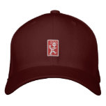 PC Ice Cream Man Logo (drk red/crm) embroidered hats