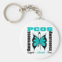 PCOS Awareness Butterfly Key Chains