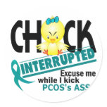 PCOS Chick Interrupted 2 stickers