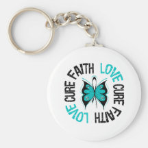 PCOS Faith Love Butterfly Keychain