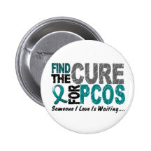 PCOS Find The Cure Pinback Buttons