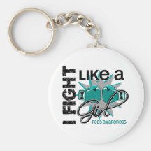 PCOS I Fight Like A Girl 13.1 Key Chain