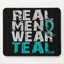 PCOS Real Men Wear Teal Polycystic Ovarian Syndrom Mouse Mat