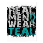 PCOS Real Men Wear Teal Polycystic Ovarian Syndrom Postcards