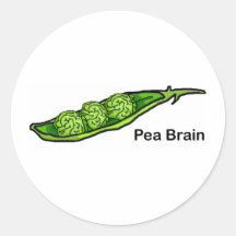 Pea Brain Sticker