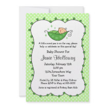 Pea In My Pod Baby Shower Invitation