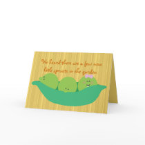 Pea Pod Pals Triplet Babies Congratulations Card