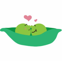 Pea Pod Sweethearts Sculpture Magnet