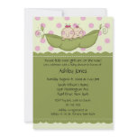 Pea Pod Twin Girls Baby Shower Invitations