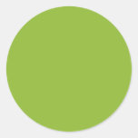 Pea Soup Green Round Stickers
