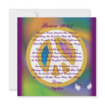 Peace 2011, A Poem Card-Customise invitations