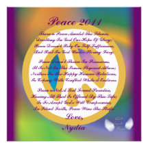 Peace 2011, A Poem Card-Customise Personalised Invite