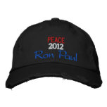 PEACE 2012 Ron Paul Cap embroidered hats
