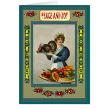 Peace and Joy - Thanksgiving Greetings Card