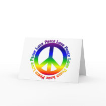 Peace and Love all around Card