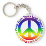 Peace and Love all around keychains