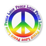 Peace and Love all around magnets