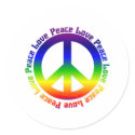 Peace and Love all around stickers