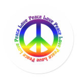 Peace and Love all around stickers