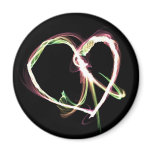 Peace and Love black Magnet