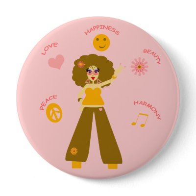 Peace and Love Button by Derora
