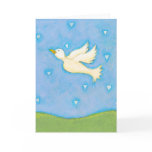 Peace and Love - Dove bird hearts fun pretty art cards