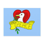 Peace and Love Dove Postcard