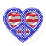 Peace and Love-FLAG stickers