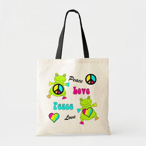 Peace and Love Frogs Bags