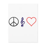 Peace and Love postcards