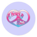 Peace and Love Stickers