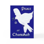 Peace at Chanukah-White Peace Dove Cards