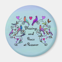 Peace at Passover Birds Magnets