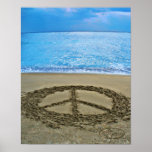 peace at the ocean posters