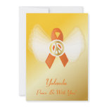 Peace Be With You! Leukaemia Ribbon-Customise invitations
