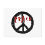 Peace Black and Red postcards