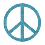 peace blue cloth-like t-shirts