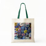 PEACE BUTTON TOTE BAG