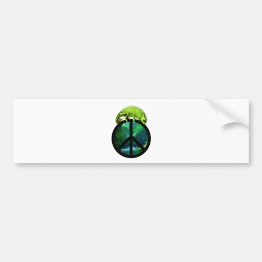 peace chameleon bumper stickers