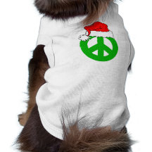 Peace Christmas Doggie Tee Shirt