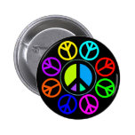 PEACE COLOR WHEEL PINBACK BUTTONS