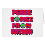 'Peace Comes From Within' Card