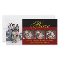 Peace Custom Christmas Photo Cards