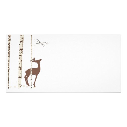 Peace, Deer & Birch {Horizontal} Picture Card