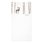Peace, Deer & BIrch {Vertical} Photo Greeting Card