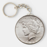 Peace Dollar Keychain