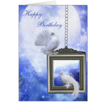 Peace dove Birthday Card