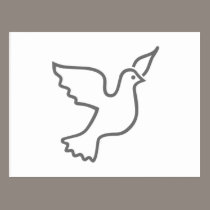 Peace Dove Grey postcards