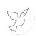 Peace Dove Grey stickers