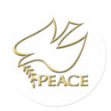 Peace Dove Peace Sign stickers